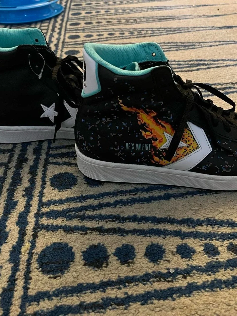 Converse X NBA Jan “He’s On Fire”High Top Sneaker - Picture 5 of 7